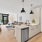a kitchen with a wood floor