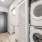 a washing machine in a room
